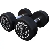 Gorilla Sports 100277-00008-0106, Kurzhantel mit festem Gewicht, Eisenguss, 15 kg, 2 Stück(e)