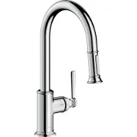 Axor Spültisch-Einhebelmischer 180 Axor Montreux mit Ausziehbrause, chrom
