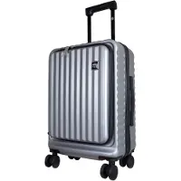 Monopol Hartschalenkoffer Handgepäck Business Trolley Lissabon Laptopfach 55 cm silber