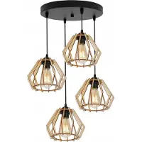 Light11 HOME Moderne Led-Deckenhängelampe Aus Holz
