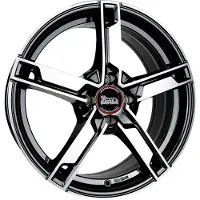 Mam 17 Zoll MAM W4 4x100 ET35 Alufelgen BLACK FRONT POLISH