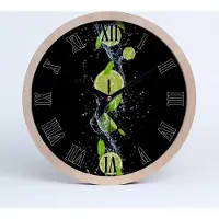 Tulup Holzuhr 25fi cm wanduhr - schwarze Spitzen - Kalk und Wasser