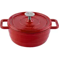 Sallys Gusseisentopf Medium - Lava Red Majolika