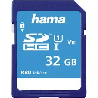 Hama 00181095, 32 GB, SDHC, Klasse 10, UHS-I, 80 MB/s, Class 1 (U1)