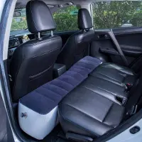 Markenlos Aufblasbares Luftbett für die Rückbank des Autos - Ideal für Reisen und Camping (blau)