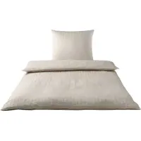 Elegante Seersucker Bettwäsche Uni Chelsea 40x80 cm Sand