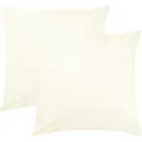 Bettwaren-Shop Single Jersey Kissenbezug Ulm 2er Pack 40x40 cm wollweiss