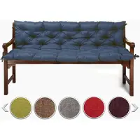 Sunnypillow Bankauflage Stuhlkissen Bankkissen 190 x 40 x 40 cm Sitzkissen und Rückenkissen für Hollywoodschaukel Polsterauflage Auflage - Blau