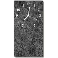 Tulup Glasuhr Wanduhr Küchenuhr Echt-Glas 30x60 Graphit Grau