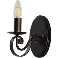 LUCANDE Caleb Wandleuchte Rust - , Caleb, dimmbar, Braun / Rost, für Flurbereich, Metall, Landhaus / Rustikal