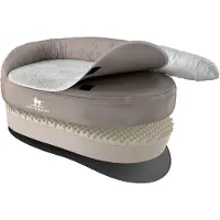 Knuffelwuff Orthopädisches Hundebett Jessy aus Nylongewebe S 73 x 50cm Beige