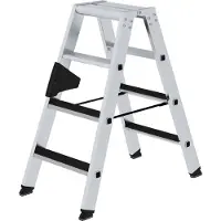 Proregal Stufen-Stehleiter beidseitig begehbar mit clip-step 2x4 Stufen