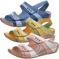 Gemini 032003-02 Damen Sandalen Sandaletten Slingback, Größe:38 EU, Farbe:Grau