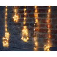 Gartenpirat Lichterkette für die Wand 173 LED Lichterkette Vorhang 45x38x32 cm warmweiß