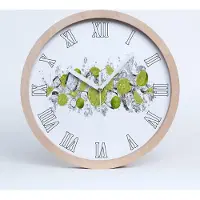 Tulup Holzuhr 25fi cm wanduhr - weiße Spitzen - Kalk Eiswürfel