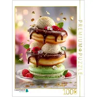 CALVENDO Puzzle Süße Glückseligkeit - Donuts und Eiscreme | 1000 Teile Lege-Größe 64x48cm Foto-Puzzle für glückliche Stunden