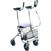 Trendmobil Arthritis Rollator EHB rechtsmit Einhandbedienung rechts, Farbe silber