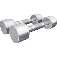 Gorilla Sports Kurzhanteln - 2er Set, 6 kg (2x3 kg) Gewichte, Rutschfest, gerändelt, Verchromter Stahl - Hantelset, Rundhanteln, Kurzhantelset