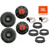 DSX JBL 621 2 Wege Lautsprecher passend für VW Touran bis 2015 Komplett Set Vorne Hinten Einbauset 350 Watt