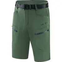 Black Crevice - kurze Herren Wander- & Trekkinghose - Shorts - Outdoor Hose | Farbe: Forest Green | Größe: XL