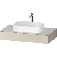 Duravit Konsole Qatego 100x55x17cm, Tau supermatt, 1 Ausschnitt