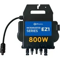 Enjoy solar APsystems EZ1-M 800W Mikrowechselrichter mit WLAN & Bluetooth, PV VDE , Plug & Play Wechselrichter ideal für Balkonkraftwerk