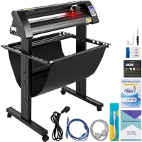 Vevor Vinyl Schneideplotter Max. Papiereinzug 870 mm, Folienschneider Max. Schnittbreite 780 mm, Plottermaschine Max. Schnittgeschwindigkeit 800 mm/s, Hobbyplotter Halbautomatisch mit Signcut-Software