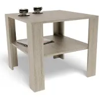 Matkam Moderner Couchtisch 68x68 cm HOCH EX3, Hochwertiges Design, Perfekt für Wohnzimmer oder Büro, einfache Montage (Sonoma Eiche)