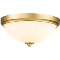 Elstead Lighting Deckenleuchte, 2-Flammig, IP44, Glas, Messing, D 33,5 cm