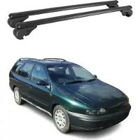Omtec Dachträger für Fiat Marea Weekend 1996-2003 Gepäckträger Grundträger Alu Schwarz