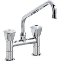Kbs Knebel-Mischbatterie Mit Schwenkhahn 3/4 Zoll Wasseranschluß Zweiloch
