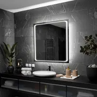 Alasta Badspiegel mit LED Beleuchtung - Barcelona - 100 cm, 100 cm