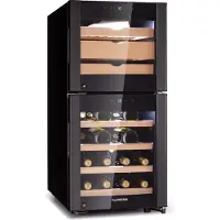 Klarstein El Dorado 89 Käse & Weinkühlschrank 2 Zonen Touch 89L LED Schwarz