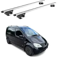 Aurilis Aluminium Dachträger für Mercedes Vaneo W414 2002-2005 5 türig Silber 2 tlg ABE