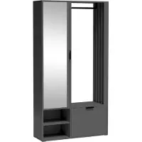 AX Living Garderobe Flur Milanoir 100 cm mit Spiegel Modern in Graphit