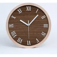 Tulup Holzuhr 30fi cm wanduhr - weiße Spitzen - Holzuntergrund