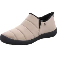 Rohde Damen Hausschuh geschlossen bequem Stretcheinsatz Steppoptik D.Olbia 2000, Größe:37 EU, Farbe:Beige
