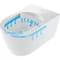 Duravit Wand-WC ME by Starck Compact 480 mm Tiefspüler, rimless, Durafix, weiss