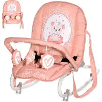 Lorelli Babywippe fr geborene bis 9kg, Babyschaukel Eliza mit verstellbarer Rckenlehne, Wippe ab Geburt, rosa