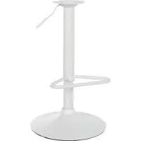 CLP Ersatzgestell für Barhocker 10 x 10 cm Lochabstand höhenverstellbar Fußablage weiß