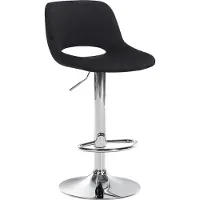 CLP Barhocker Camden Samt drehbar und höhenverstellbar schwarz Material Gestell Metall in Chromoptik