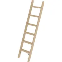 Proregal Stufen-Anlegeleiter Holz ohne Traverse 6 Stufen