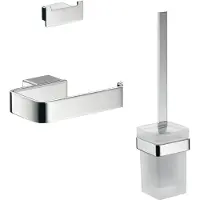 Emco loft WC-Set, Toilettenpapierhalter ohne Deckel, chrom, 059800102