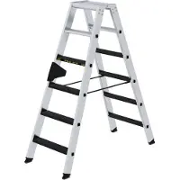 MUNK Günzburger Steigtechnik MUNK Stehleiter beidseitig begehbar mit clip-step R13 250kg 6 Stufen