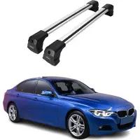 Omac Dachträger Grundtäger für BMW 3er F30 2011-2019 75kg Aluminium Silber 2 tlg