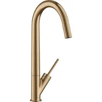 Hansgrohe Spültisch-Einhebelmischer 300 Axor Starck mit Schwenkauslauf, brushed red gold