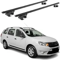 Aurilis Dachträger Gepäckträger für Dacia Logan MCV Wagon 2007-2020 Alu Schwarz 2x ABE