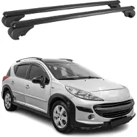 Omac Dachträger für Peugeot 207 SW 2007-2013 Gepäckträger Grundträger Alu Schwarz 2x