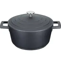 Masterclass MasterClass, leichte Auflaufform mit Deckel, Topf aus Aluminiumguss, perfekt für Eintöpfe und langsam garende Fleischsorten, schwarze Pfanne, 2,5 Liter/20 cm