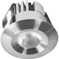 Osram Mini Spot LED Einbaustrahler 6W Satin-Nickel IP44, 5er Set Deckenspot 42mm 480lm, Bad Küche warmweiß 3000K